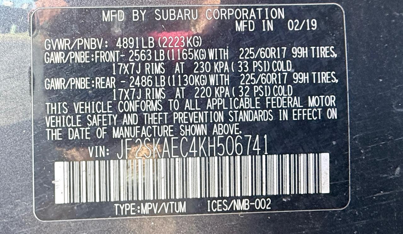 Subaru Forester Premium 2019