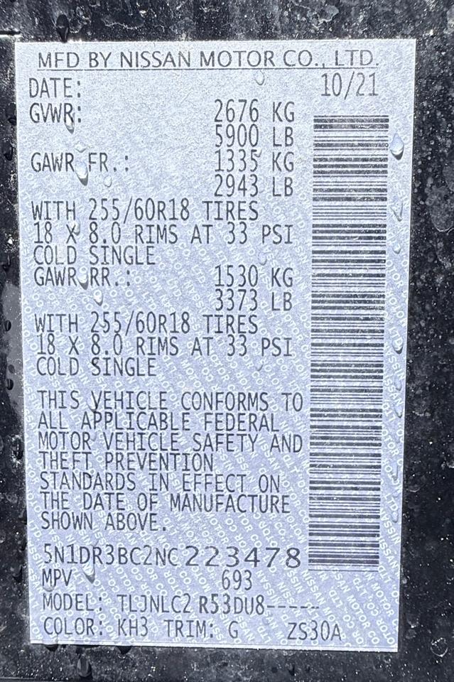 Nissan Pathfinder SV 4WD 2022