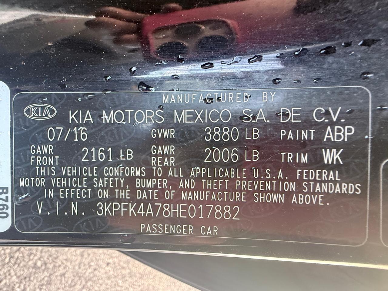 Kia Forte LX 6A 2017