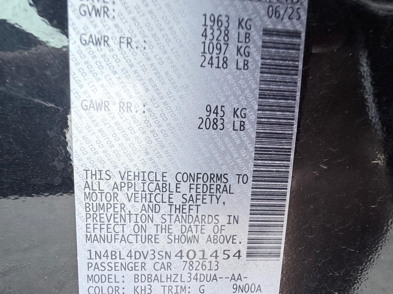 Nissan Altima 2.5 SV 2025