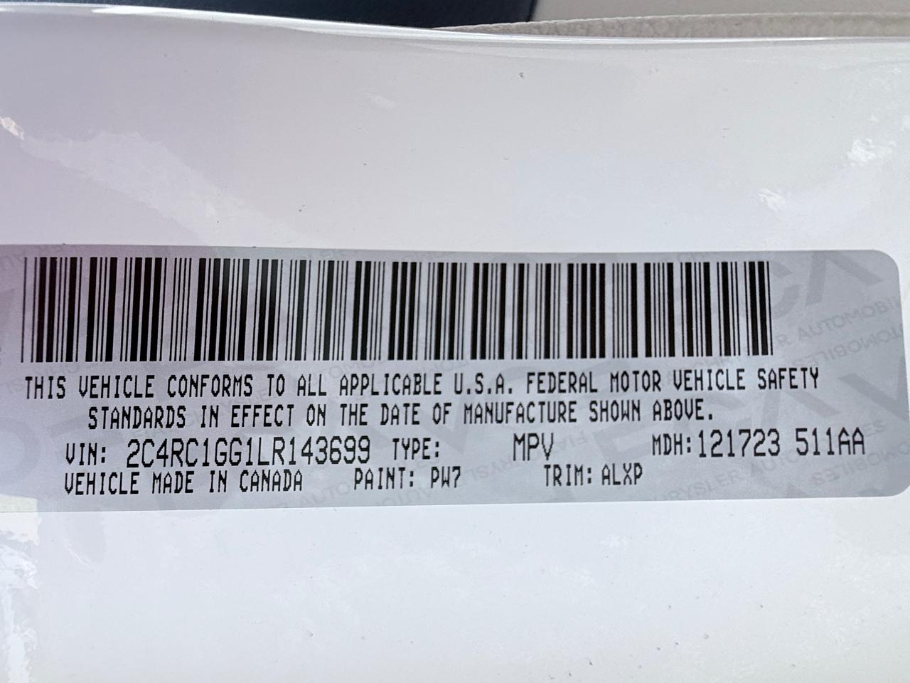 Chrysler Pacifica Limited 2020