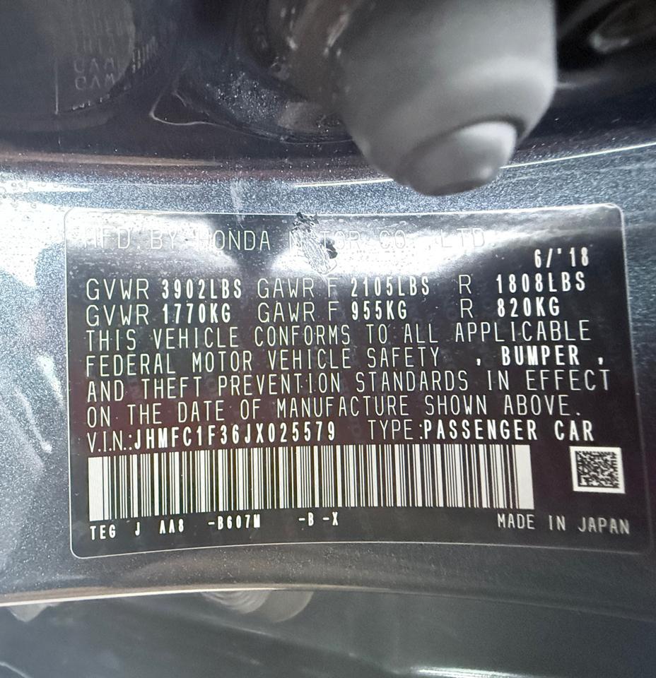 Honda Civic EX-T Sedan CVT 2018
