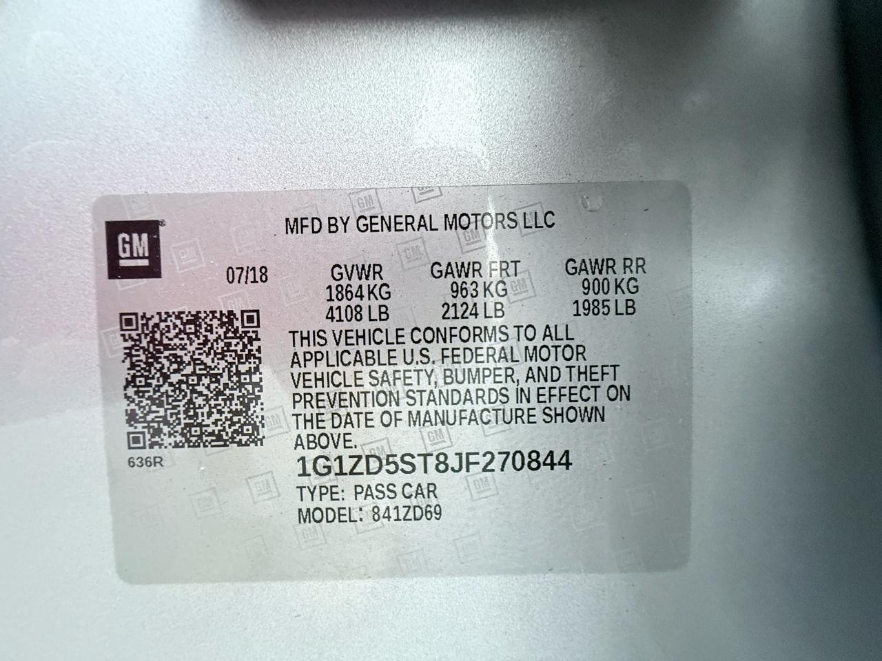 Chevrolet Malibu LT 2018