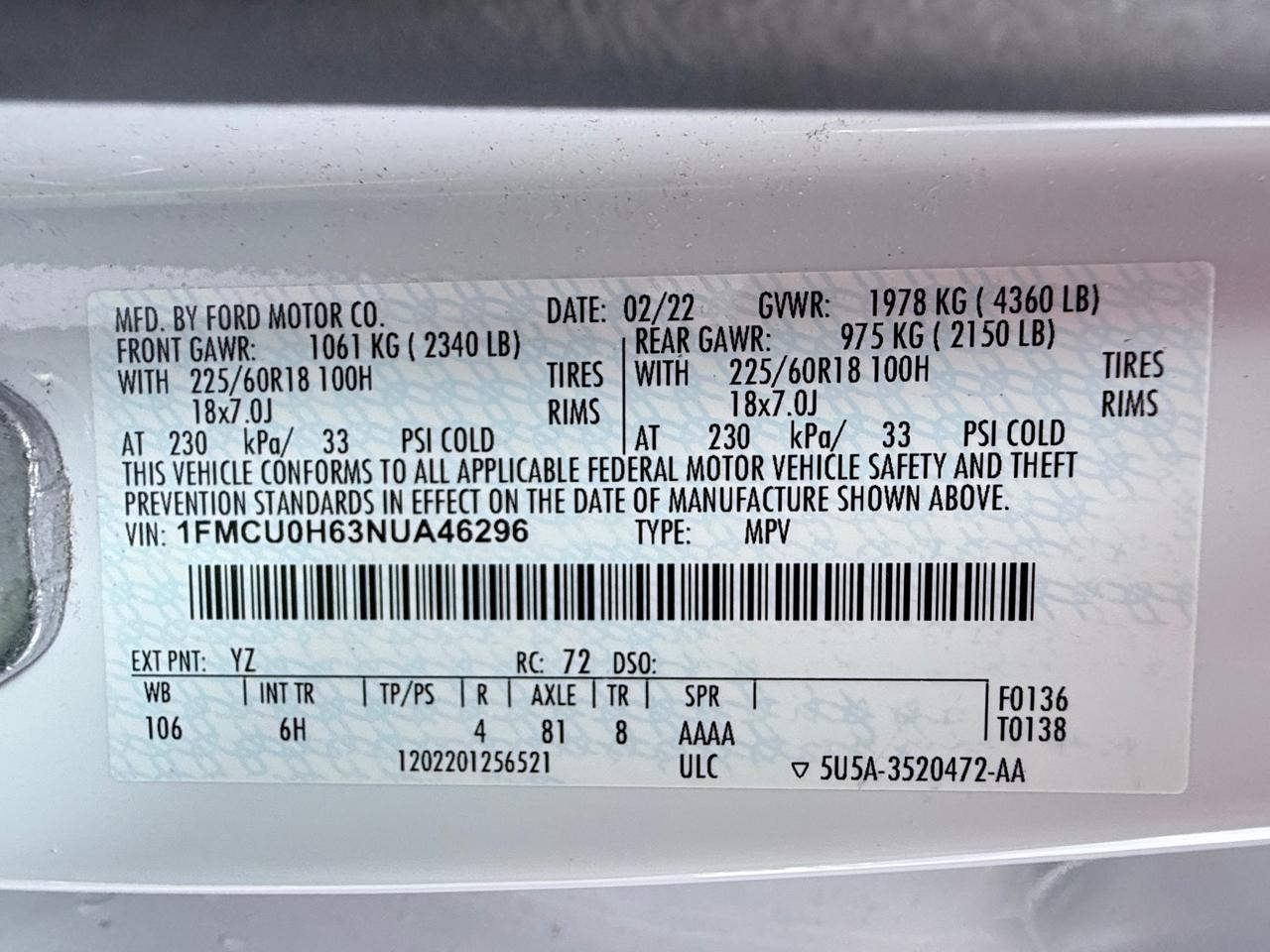 Ford Escape SEL 2022