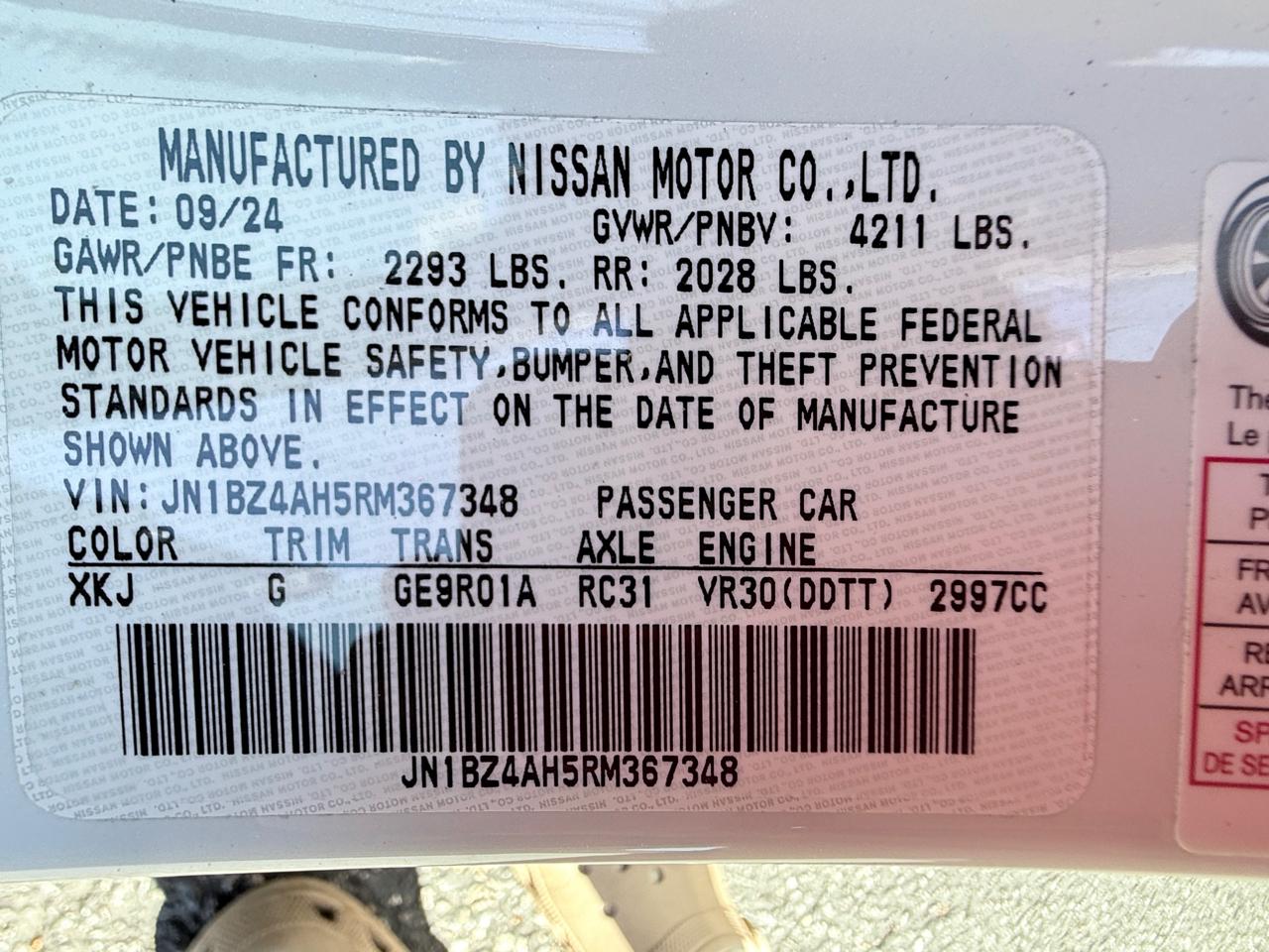 Nissan Z Sport 6M 2024