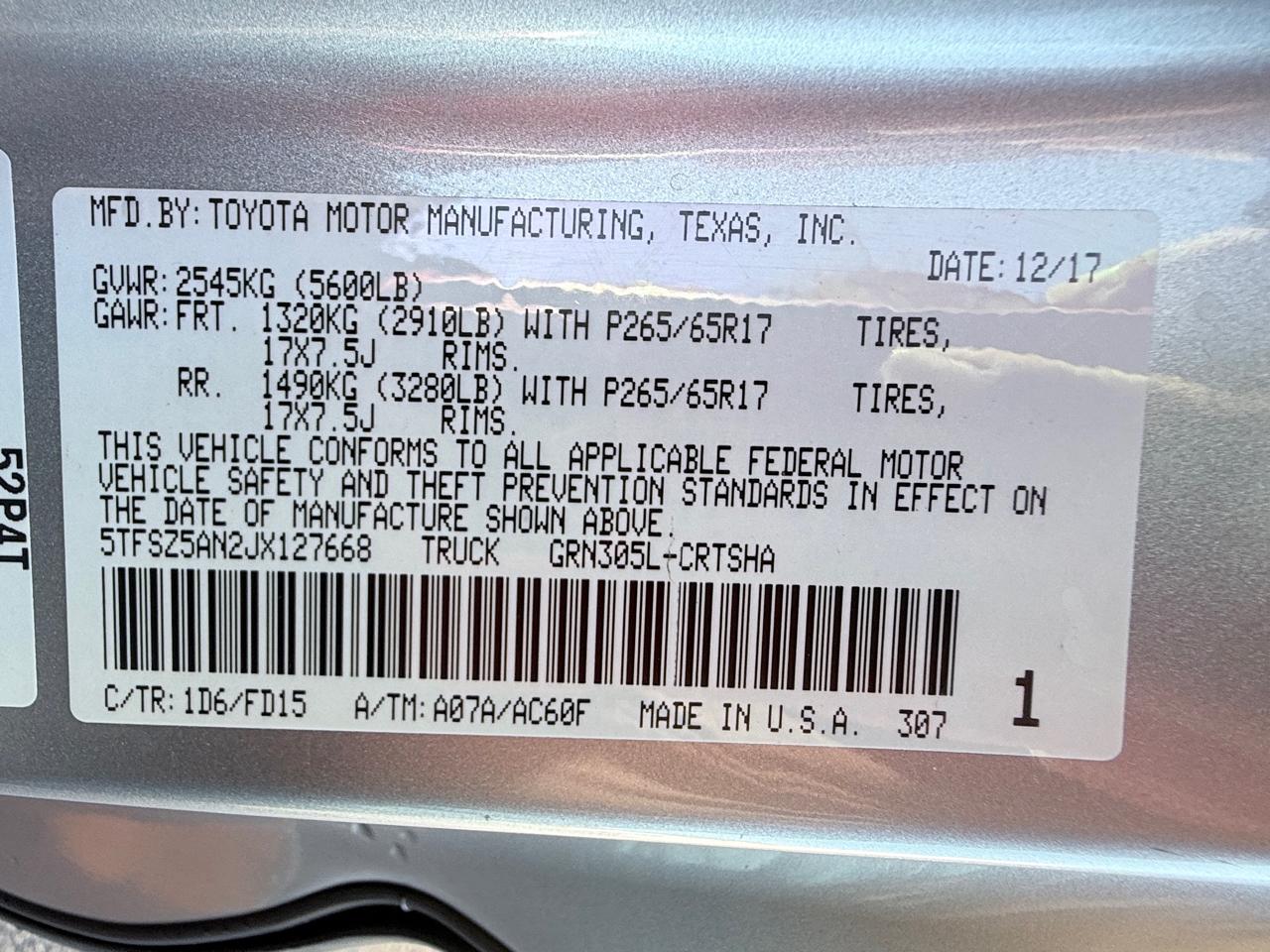 Toyota Tacoma SR5 Access Cab V6 6AT 4WD 2018