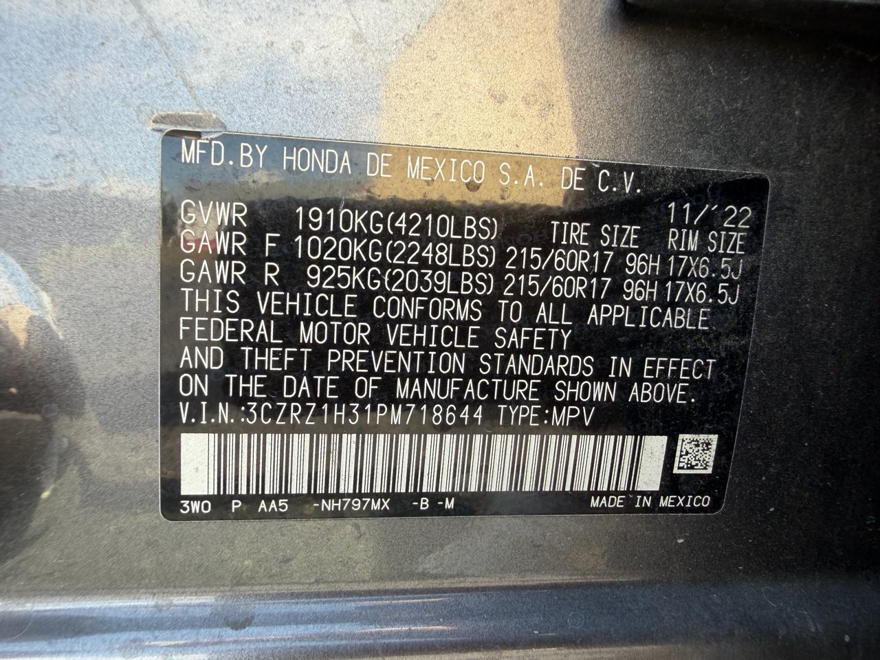 Honda HR-V LX 2023
