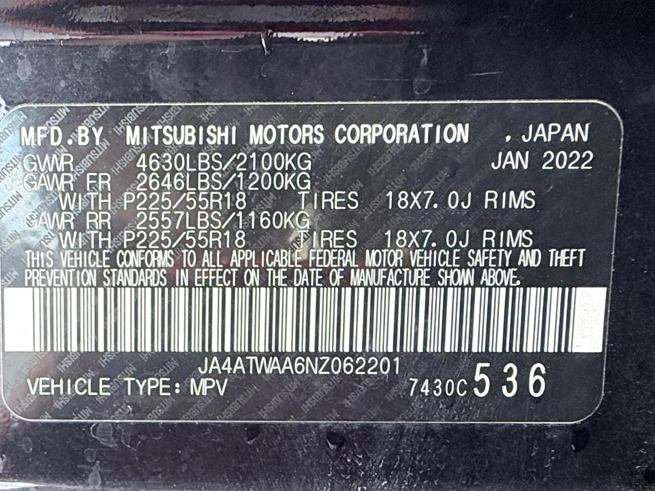 Mitsubishi Eclipse Cross SE AWD 2022