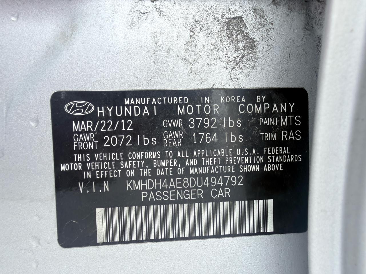 Hyundai Elantra Limited 2013