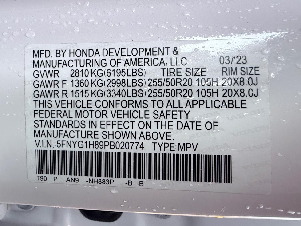 Honda Pilot Elite AWD 2023
