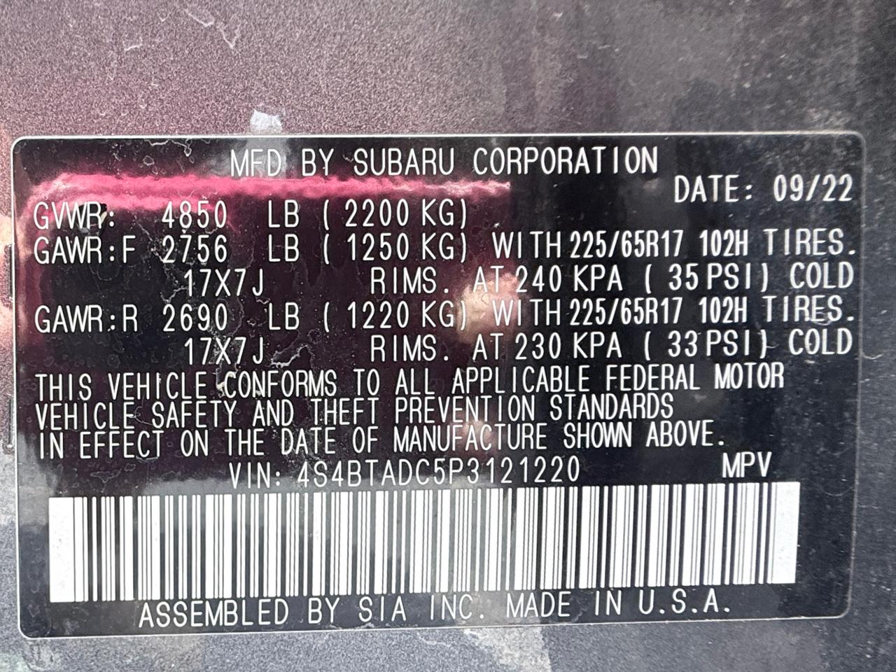 Subaru Outback Premium 2023