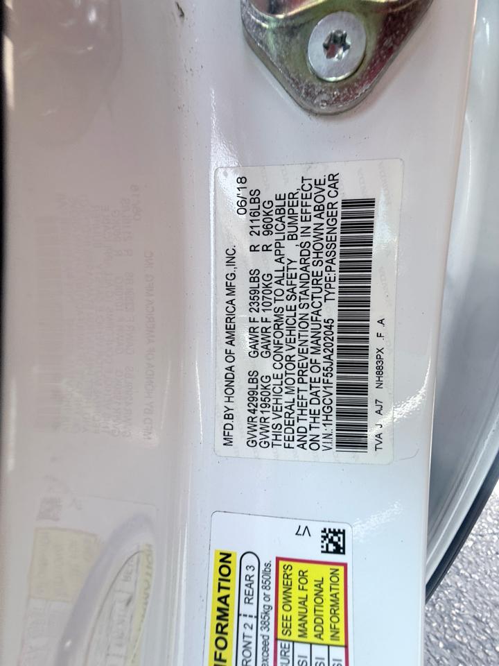Honda Accord EX-L CVT 2018