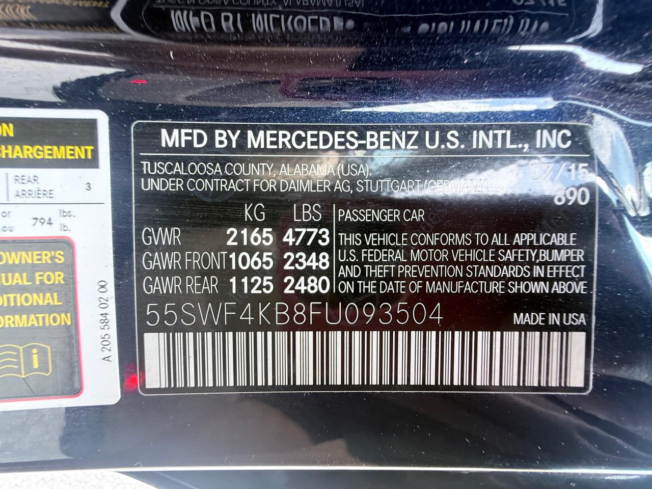 Mercedes-Benz C-Class C300 4MATIC Sedan 2015