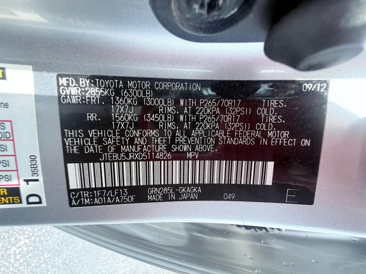 Toyota 4Runner SR5 4WD 2013