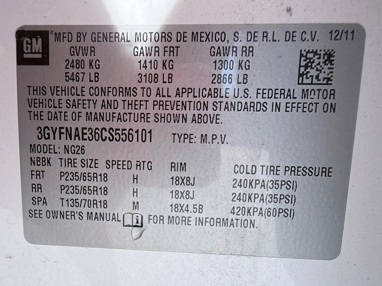 Cadillac SRX Luxury 2012