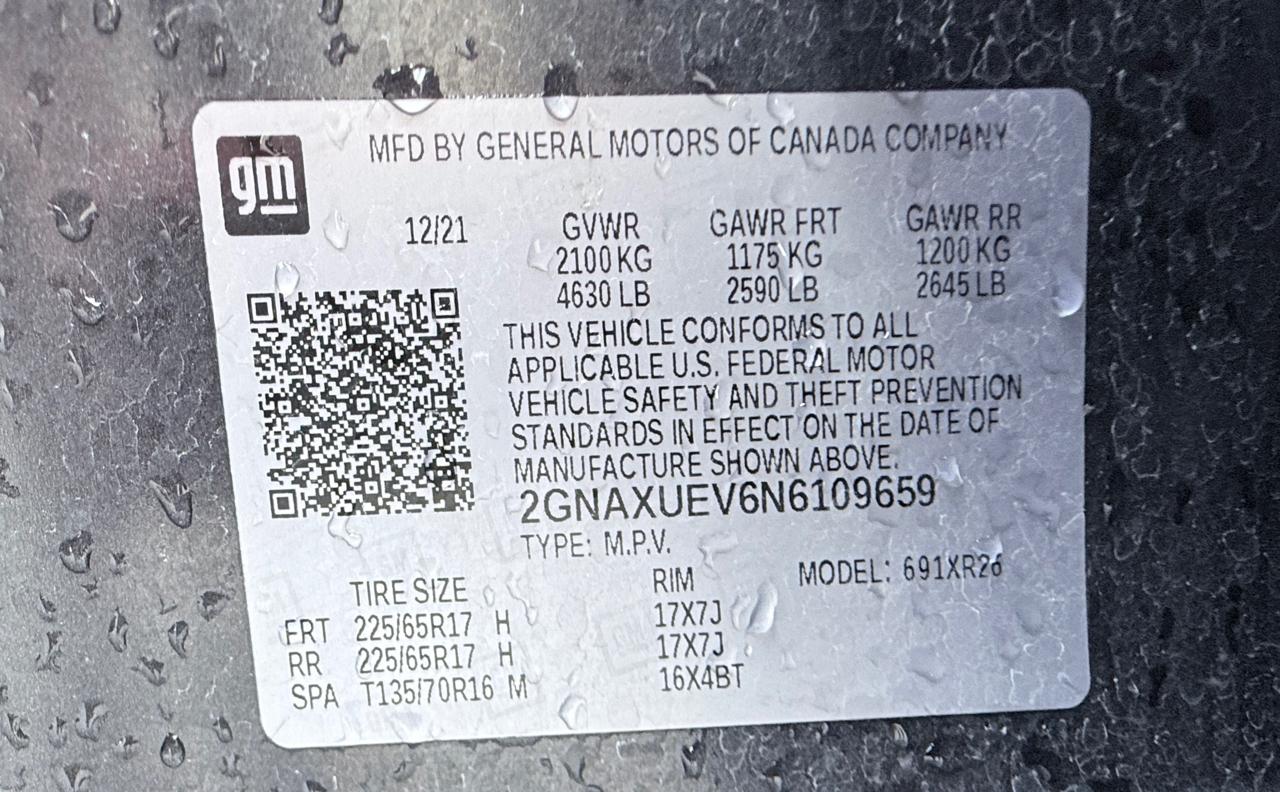 Chevrolet Equinox LT AWD 2022