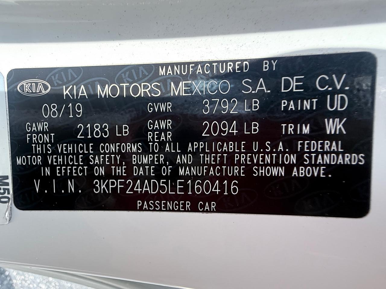 Kia Forte FE 6M 2020