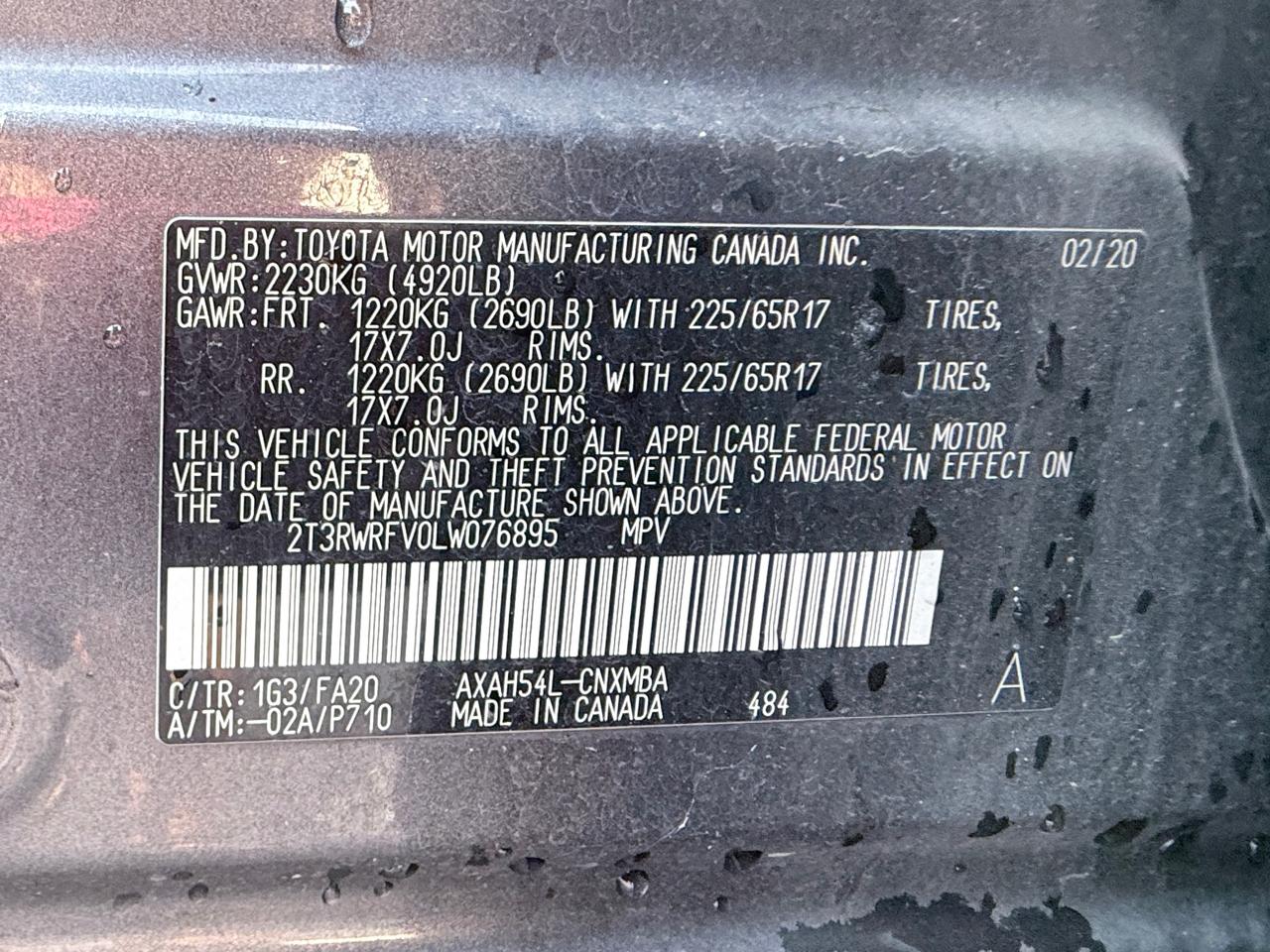 Toyota RAV4 Hybrid XLE 2020