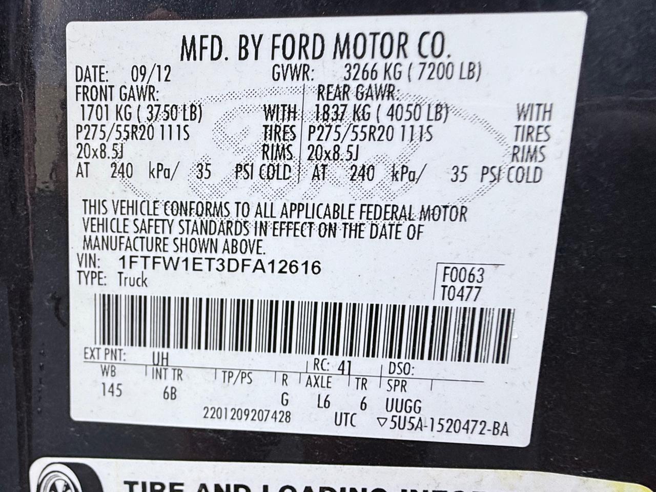 Ford F-150 XLT SuperCrew 6.5-ft. Bed 4WD 2013