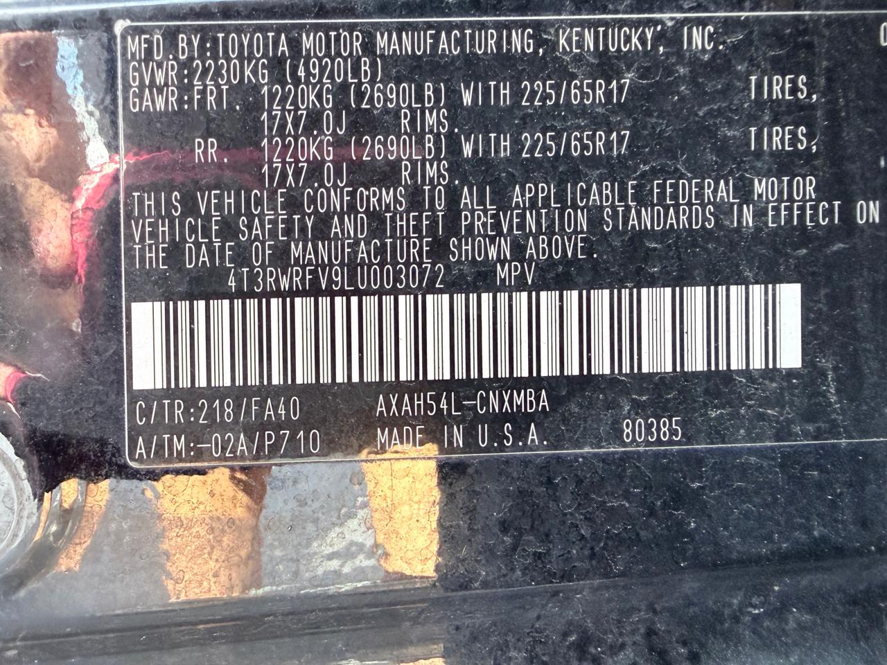 Toyota RAV4 Hybrid XLE 2020