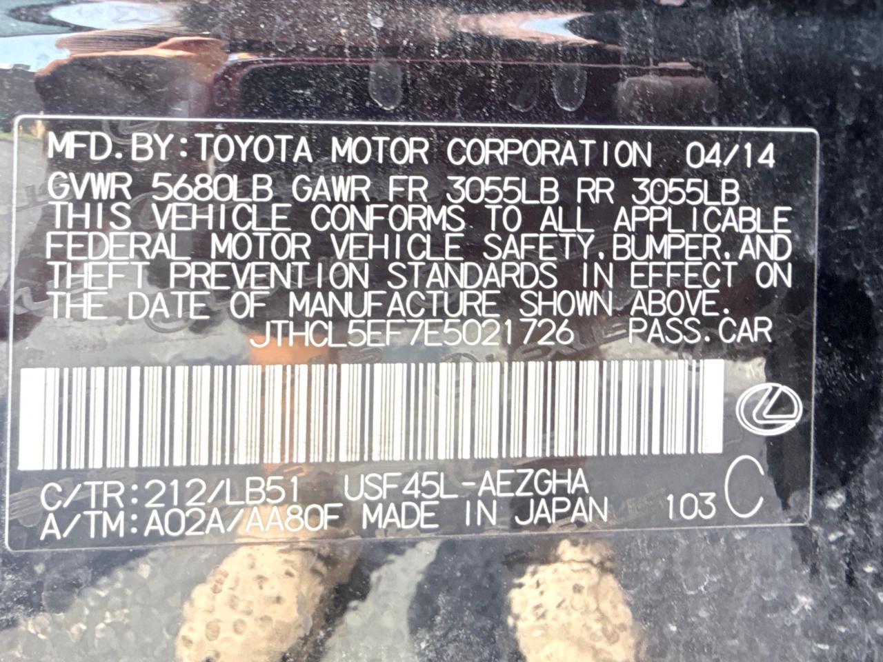 Lexus LS 460 Luxury Sedan AWD 2014