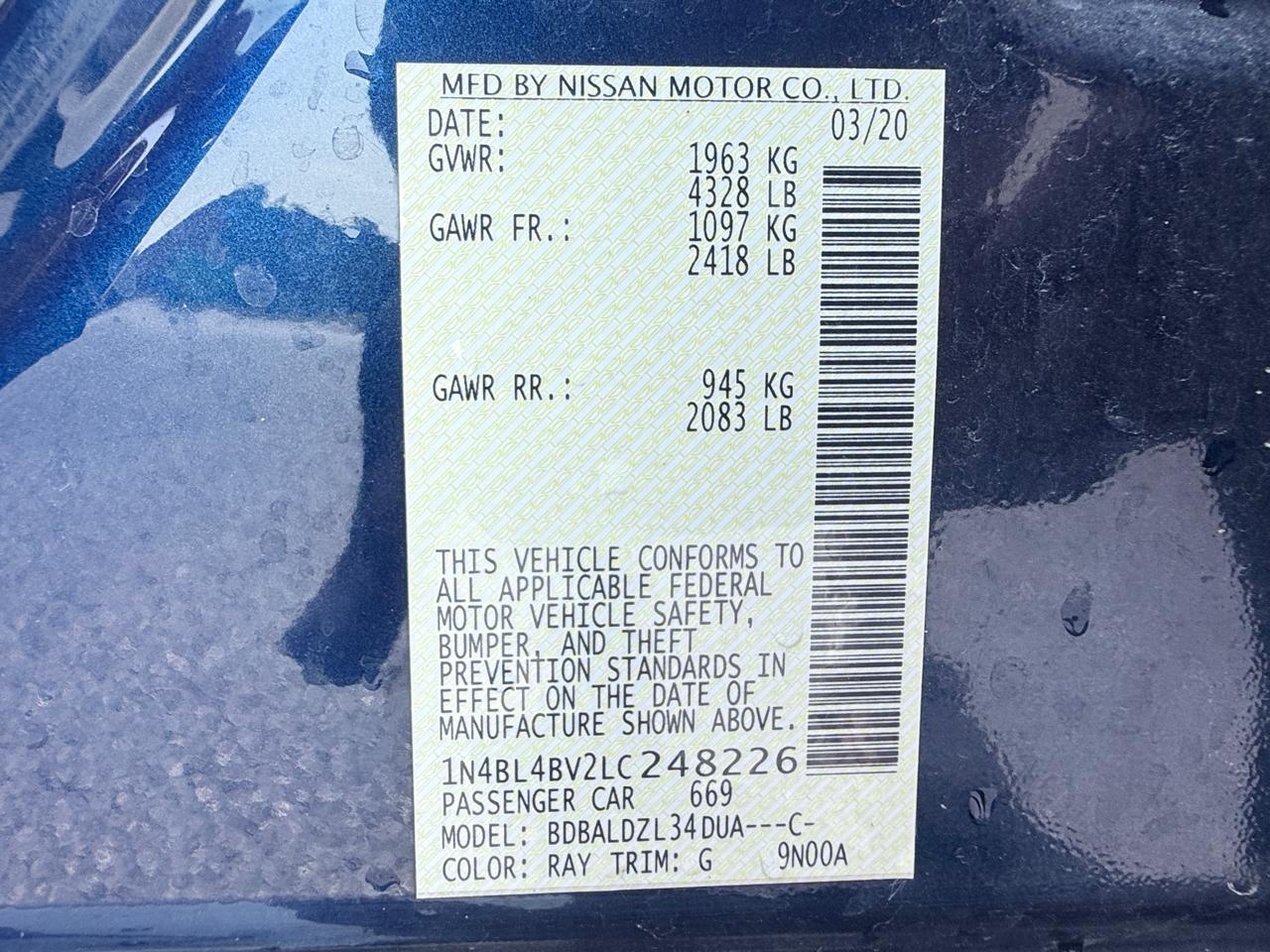Nissan Altima 2.5 S 2020