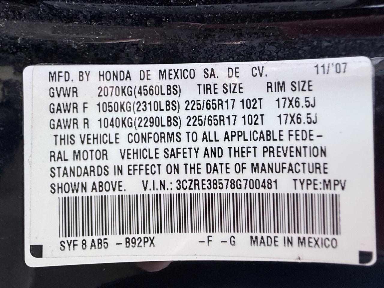 Honda CR-V EX 2WD AT 2008