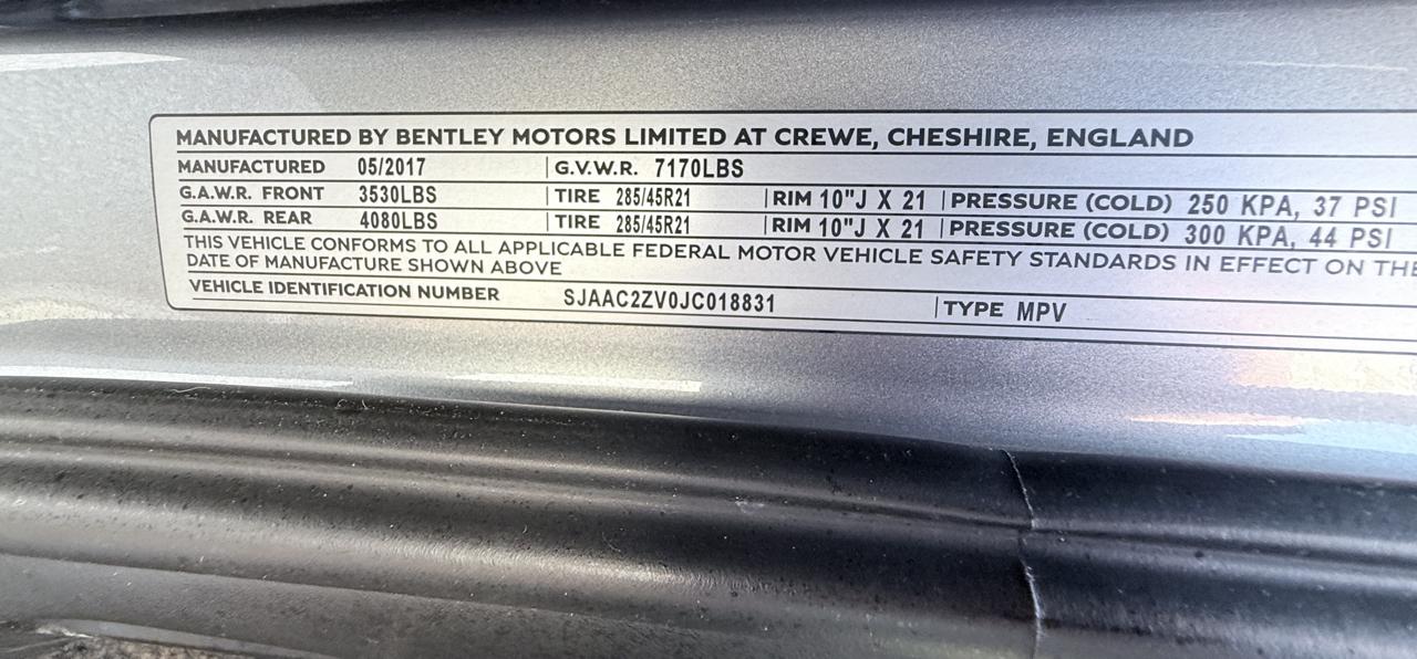 Bentley Bentayga Mulliner 2018