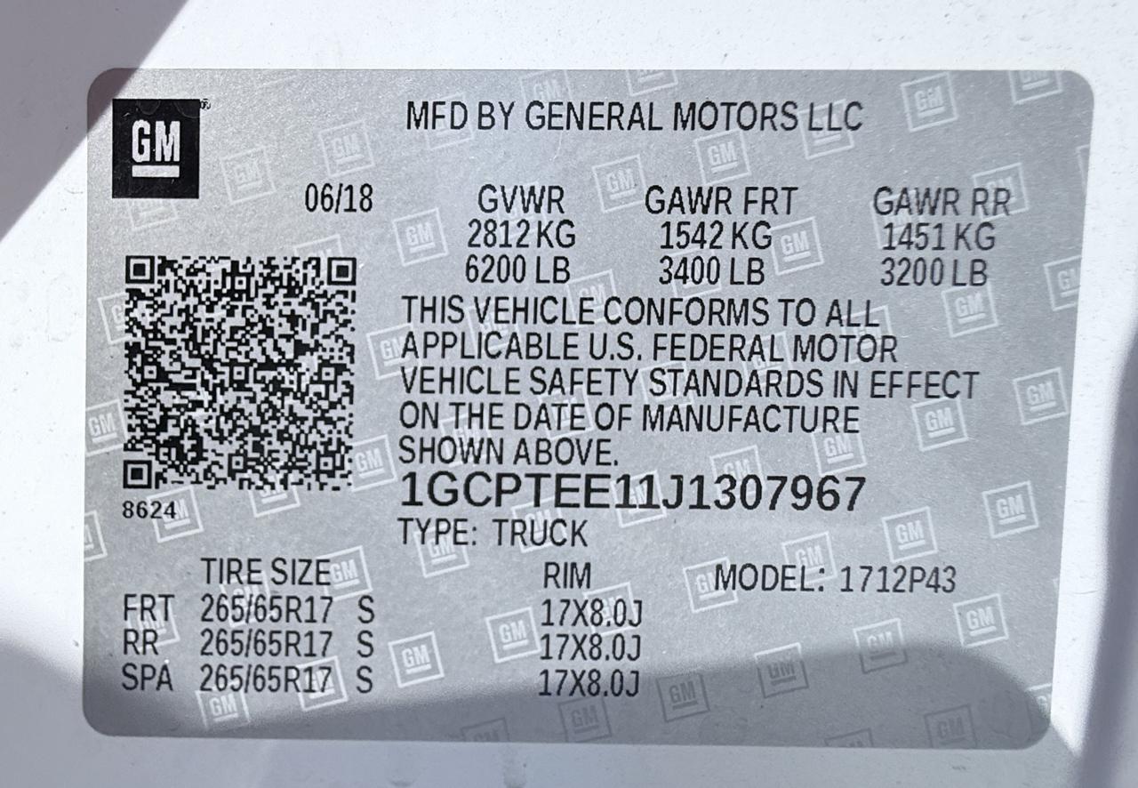 Chevrolet Colorado ZR2 Crew Cab 4WD Short Box 2018