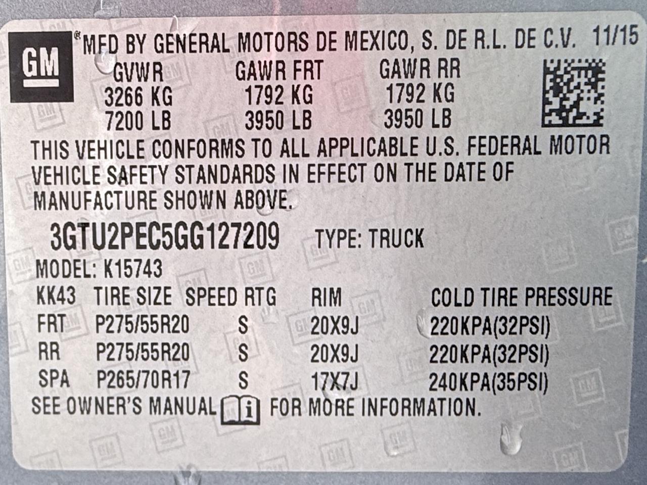 GMC Sierra 1500 Denali Crew Cab Long Box 4WD 2016