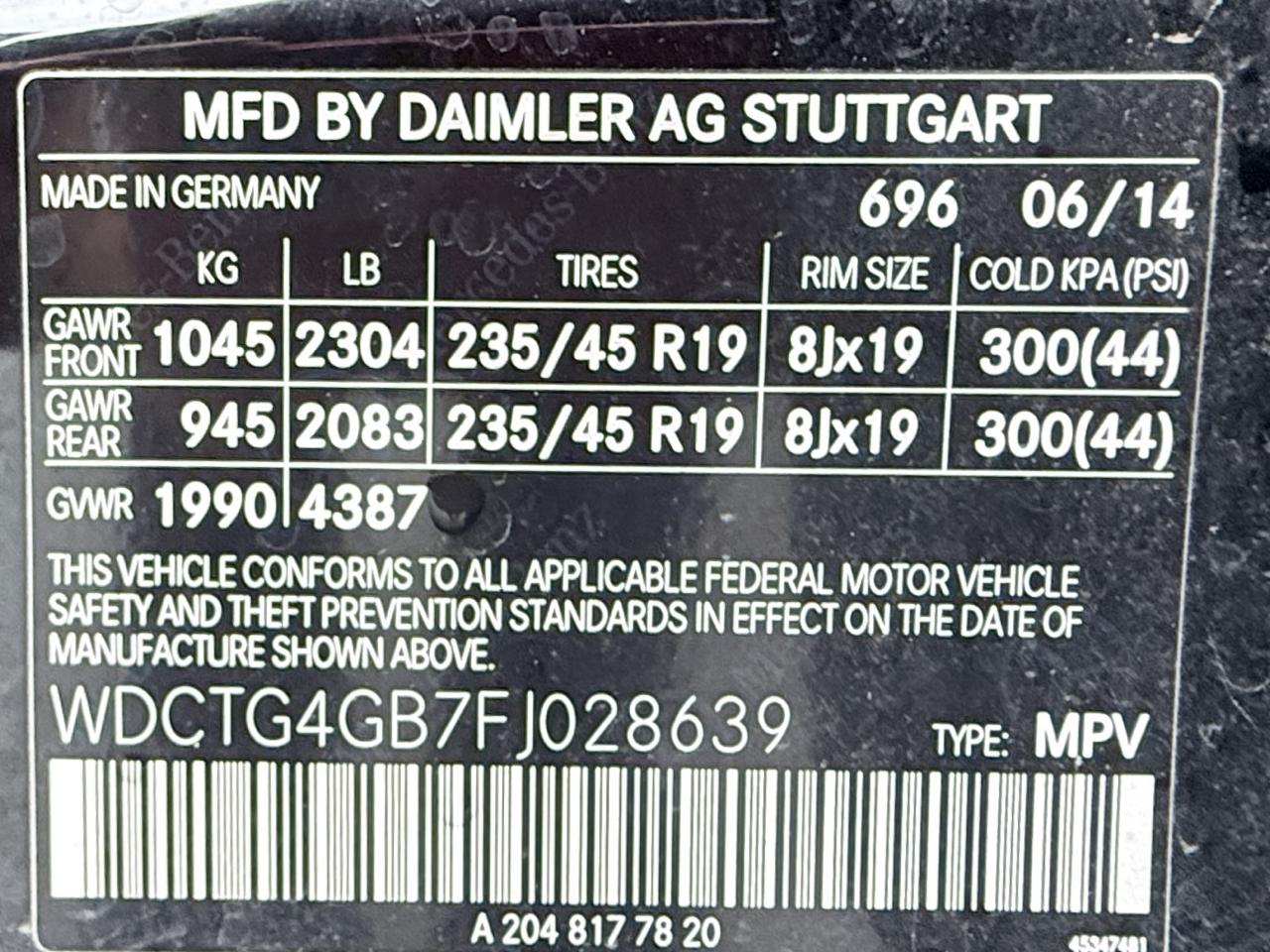 Mercedes-Benz GLA-Class GLA250 4MATIC 2015