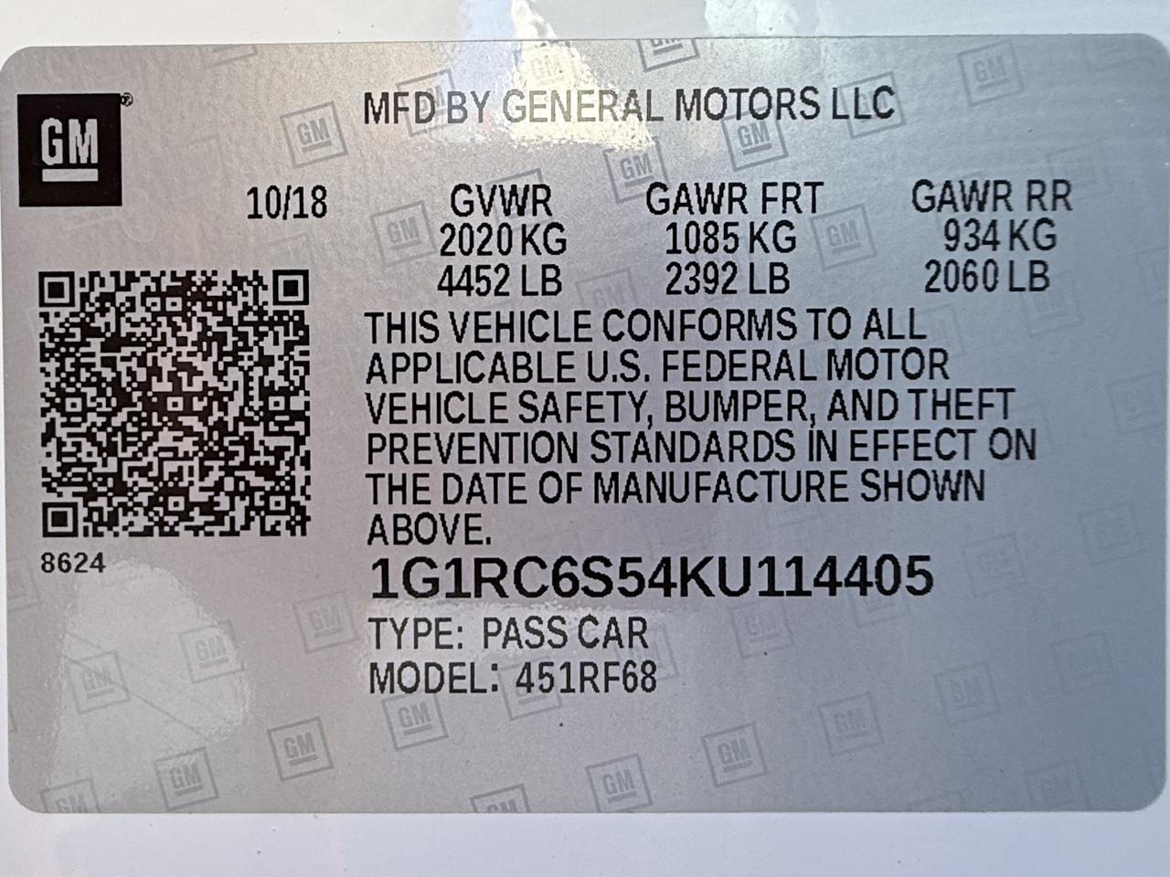 Chevrolet Volt LT 2019
