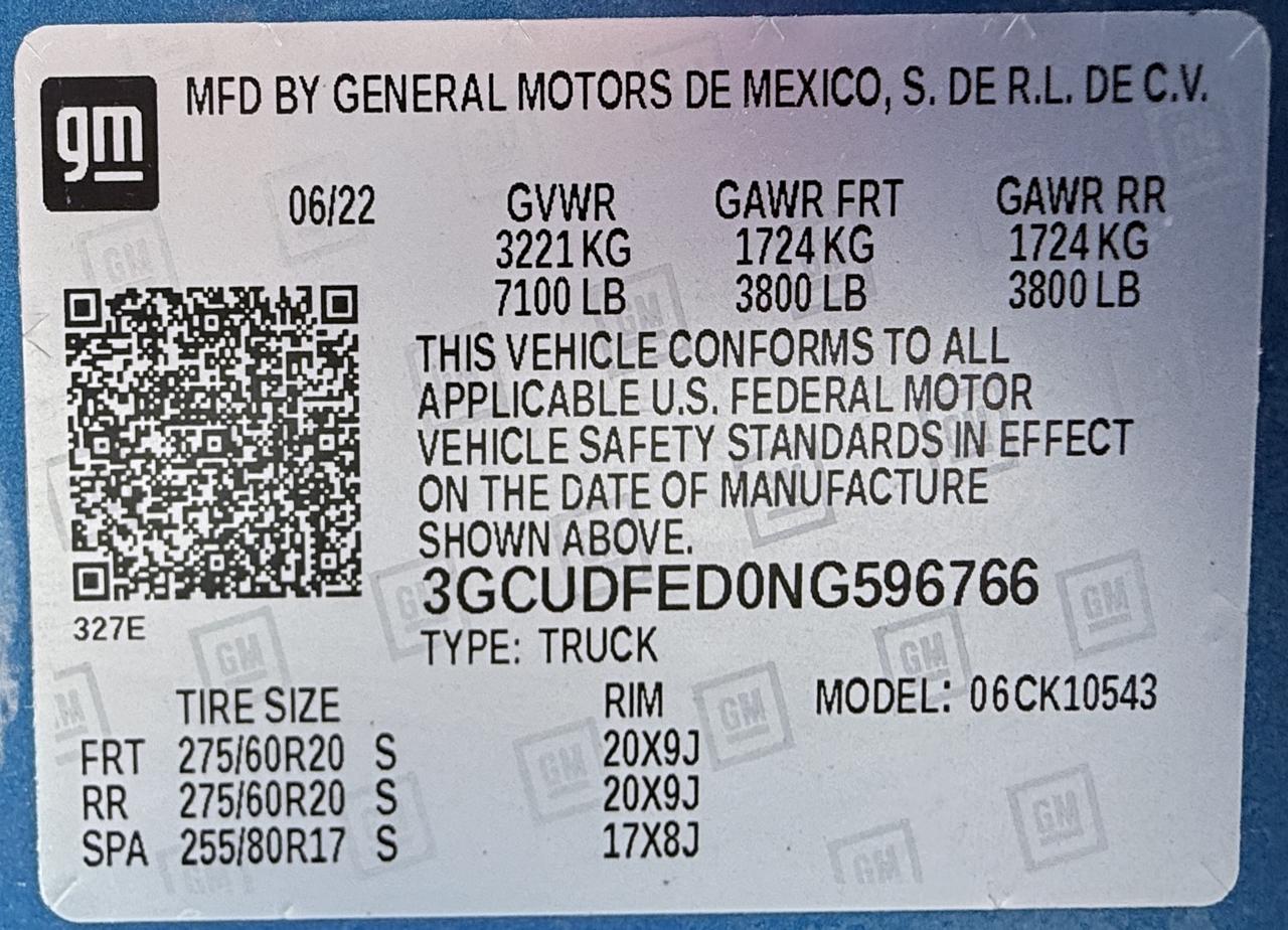 Chevrolet Silverado 1500 Trail Boss LT Crew Cab 4WD 2022