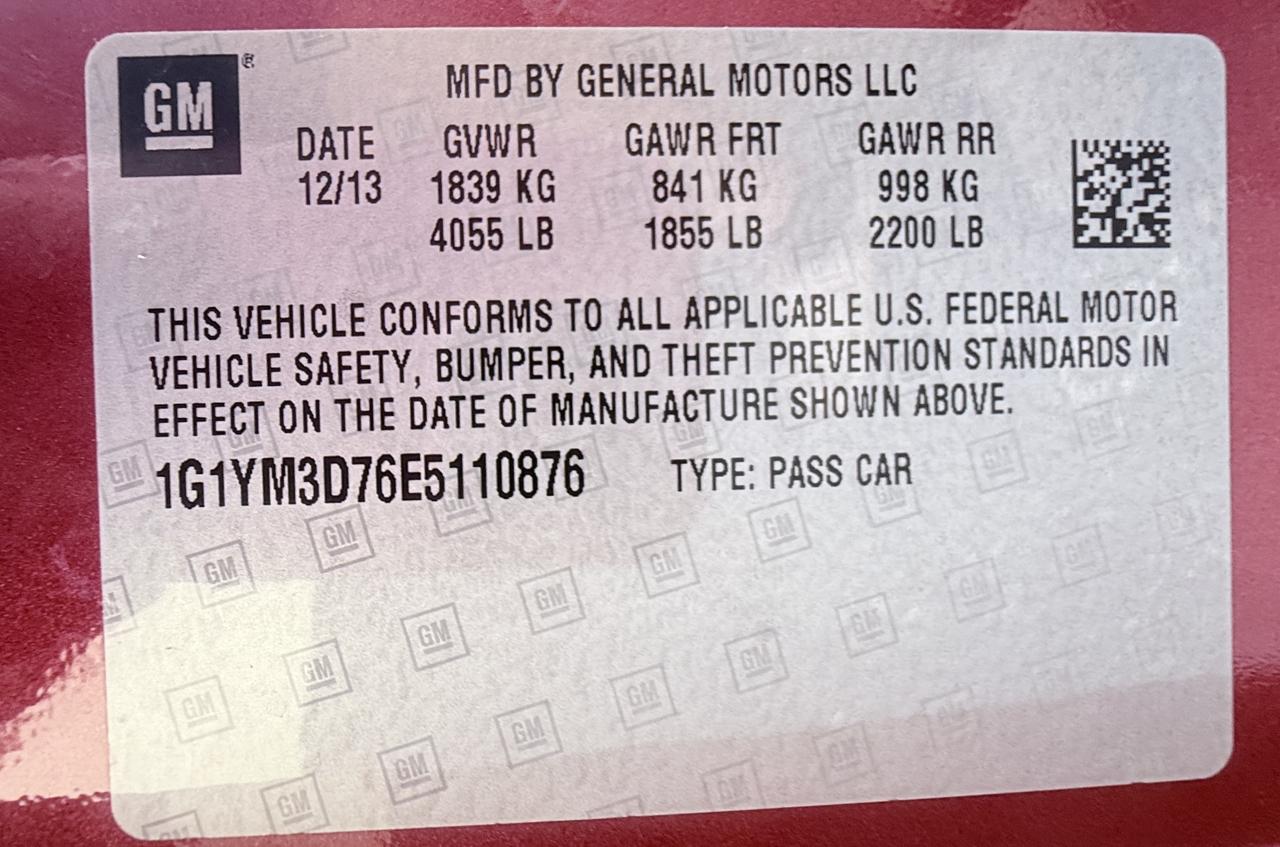 Chevrolet Corvette Stingray Z51 3LT Convertible 2014