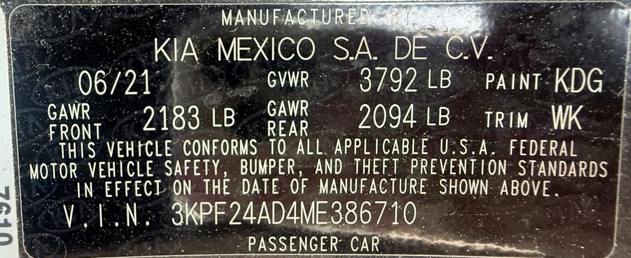 Kia Forte FE 2021