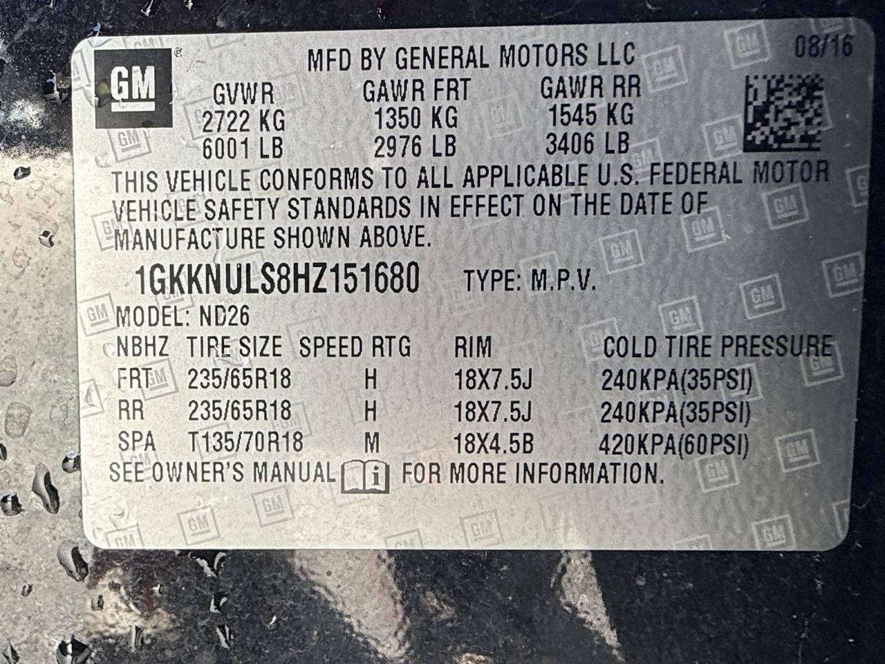 GMC Acadia SLT-1 AWD 2017