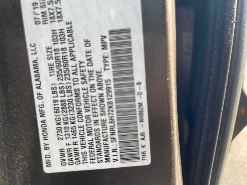 Honda Odyssey EX-L 2019