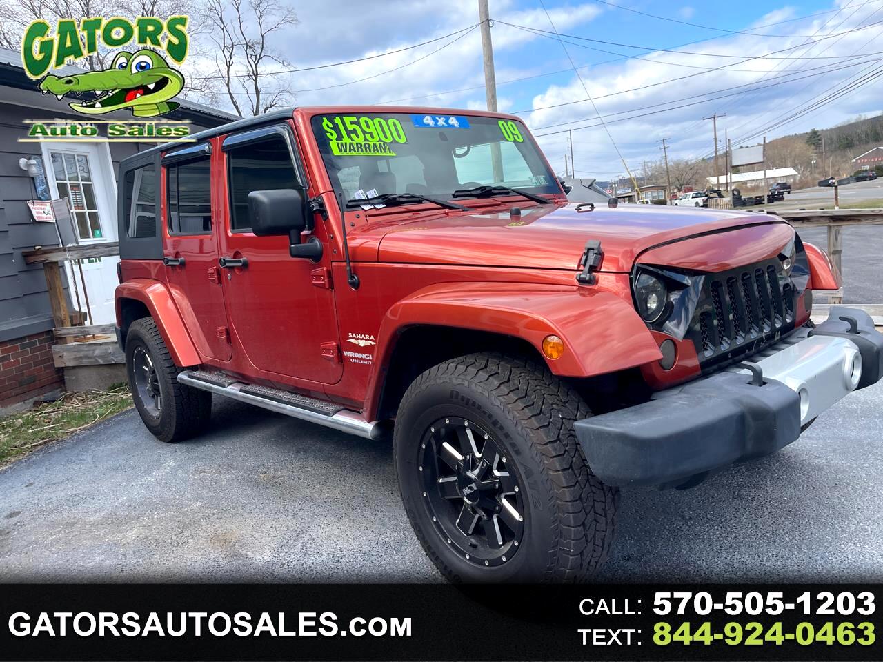 Used 2009 Jeep Wrangler Unlimited Sahara 4WD for Sale in Williamsport PA  17701 Gators Auto Sales