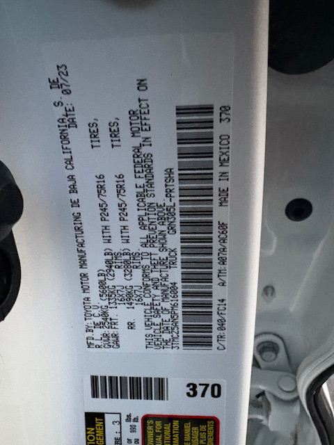 Toyota Tacoma SR5 Double Cab Long Bed V6 6AT 4WD 2023