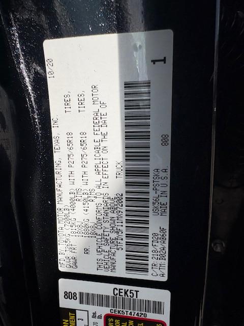 Toyota Tundra SR5 5.7L V8 CrewMax 4WD 2021