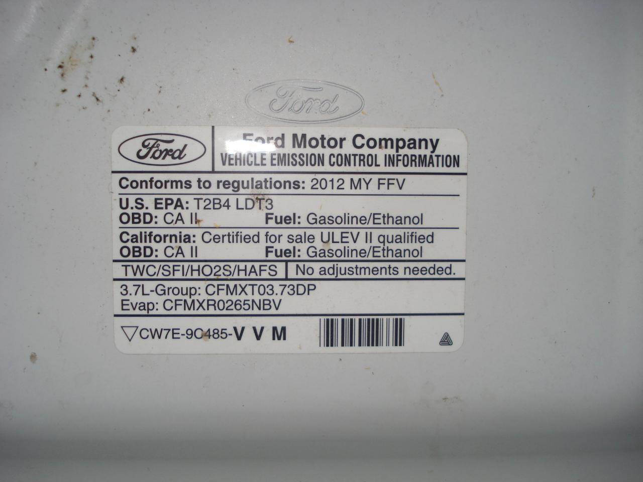 Ford F-150 XL 8-ft. Bed 2WD 2012