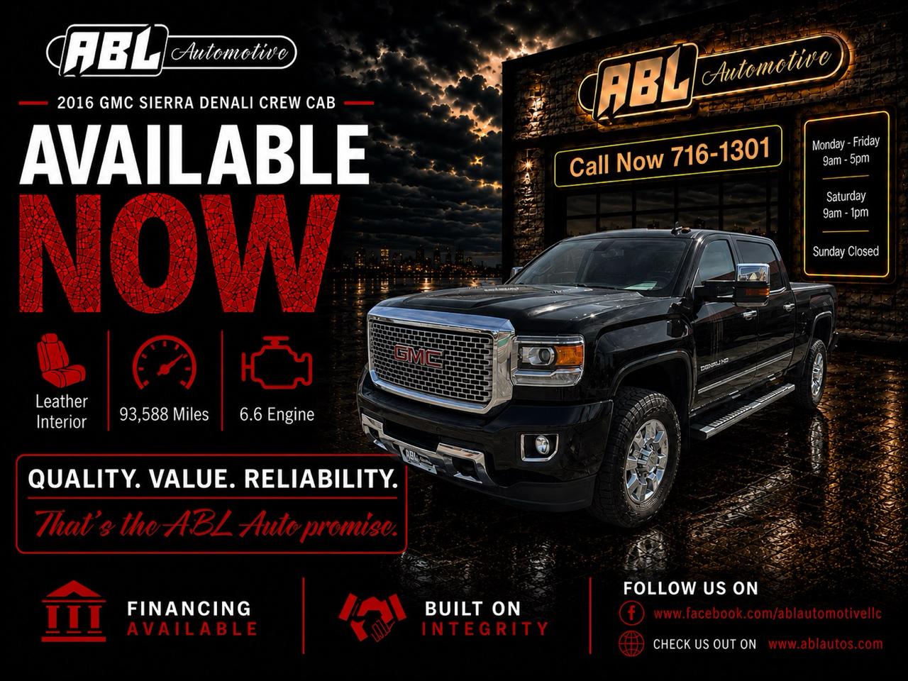 2016 GMC Sierra 2500HD 4WD Crew Cab 153.7" Denali