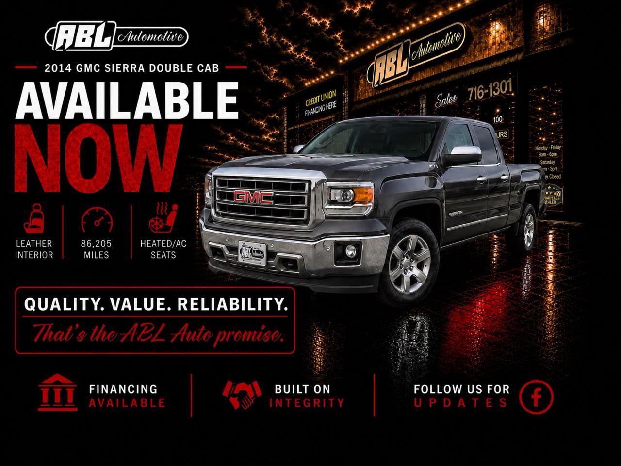 2014 GMC Sierra 1500 4WD Double Cab 143.5" SLT