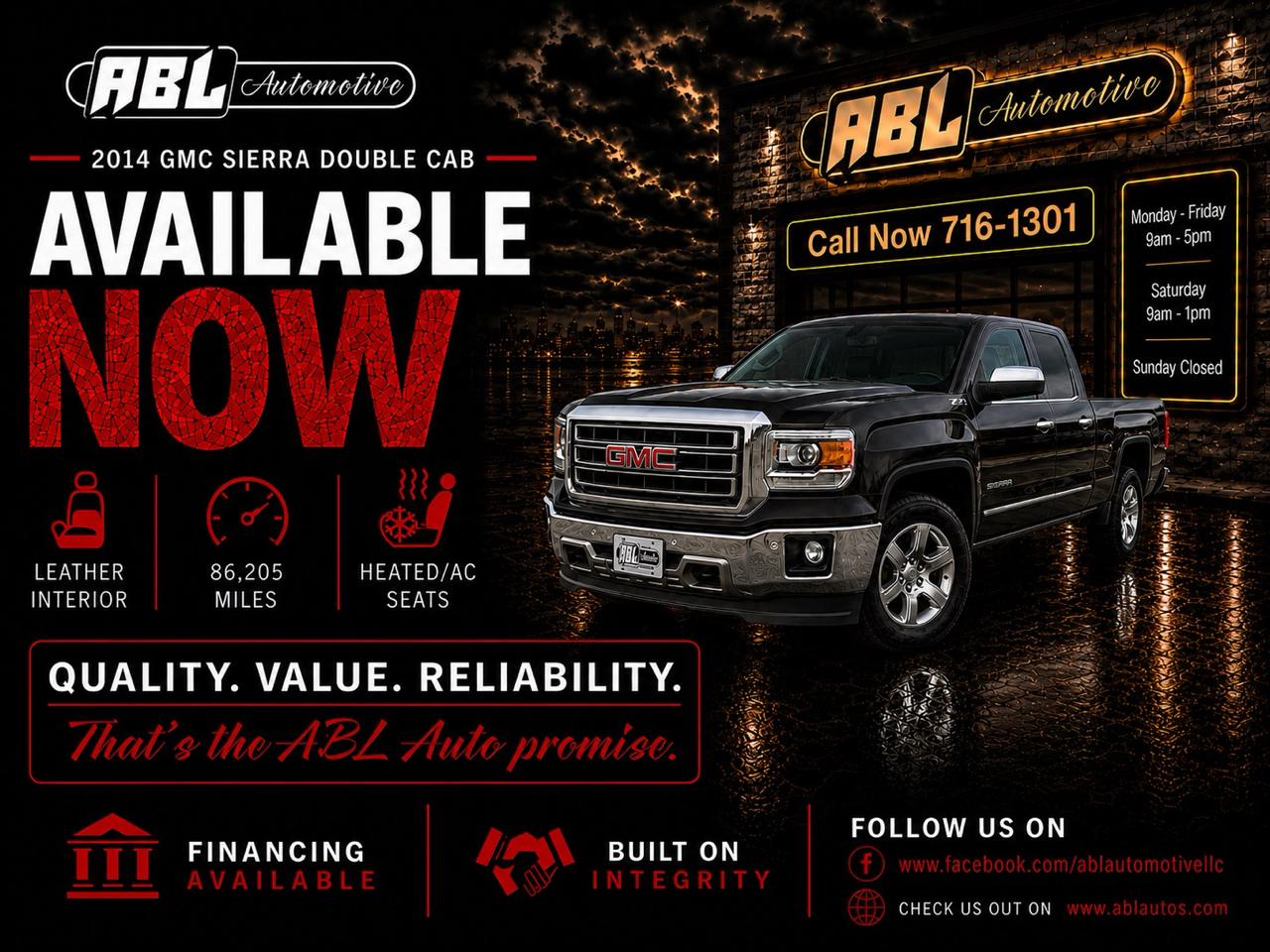 2014 GMC Sierra 1500 4WD Double Cab 143.5" SLT