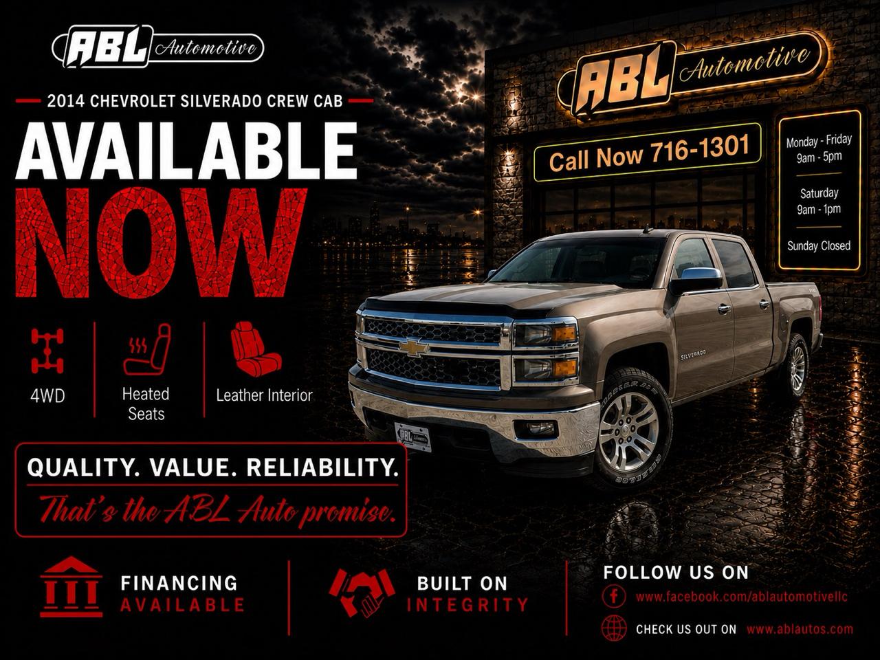 Chevrolet Silverado 1500 4WD Crew Cab 153.0" LT w/1LT 2014