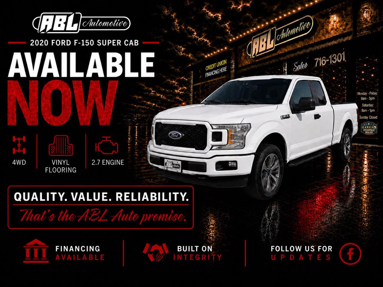 2020 Ford F-150 Supercab 133" STX 4WD
