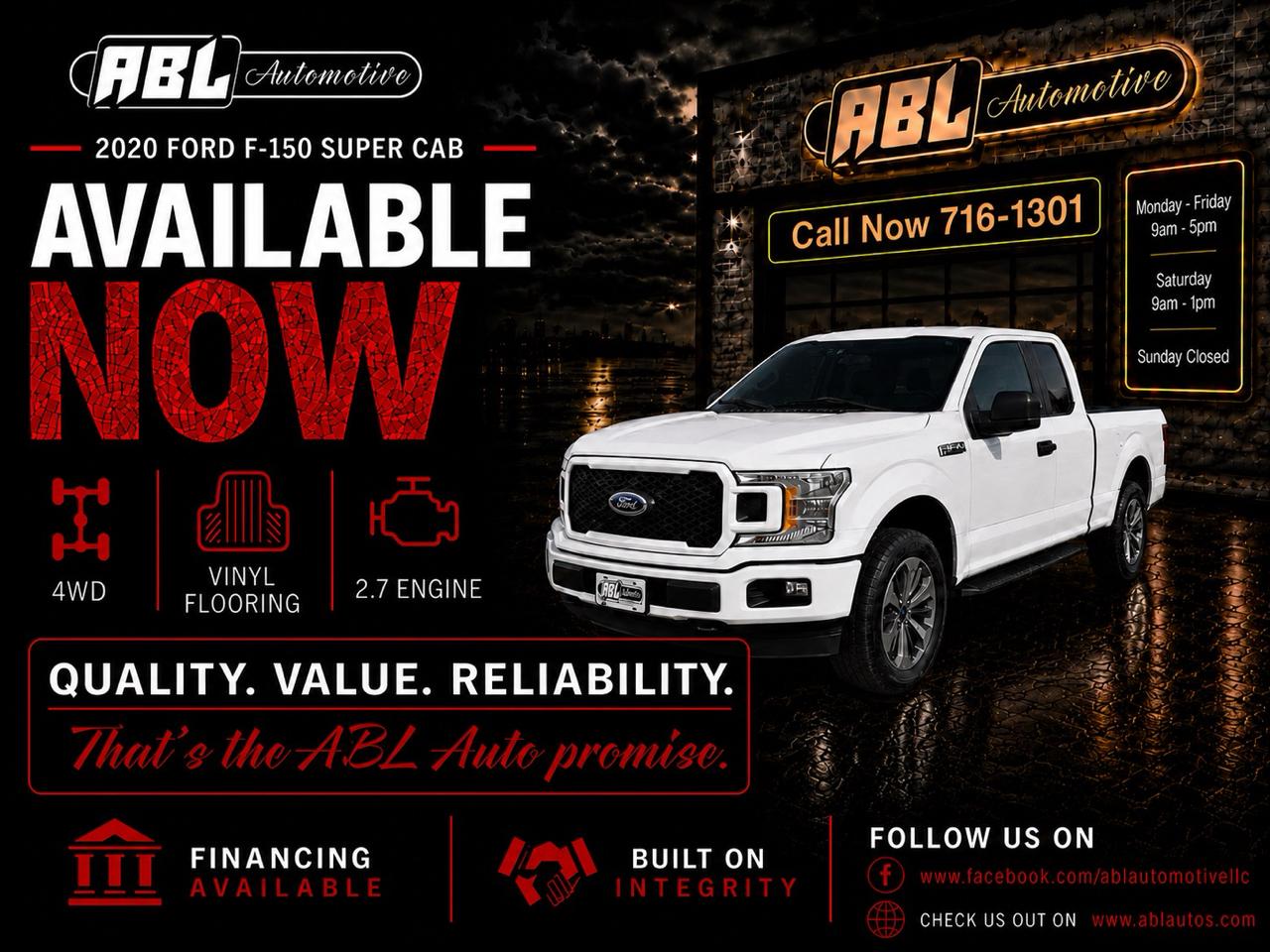 2020 Ford F-150 Supercab 133" STX 4WD
