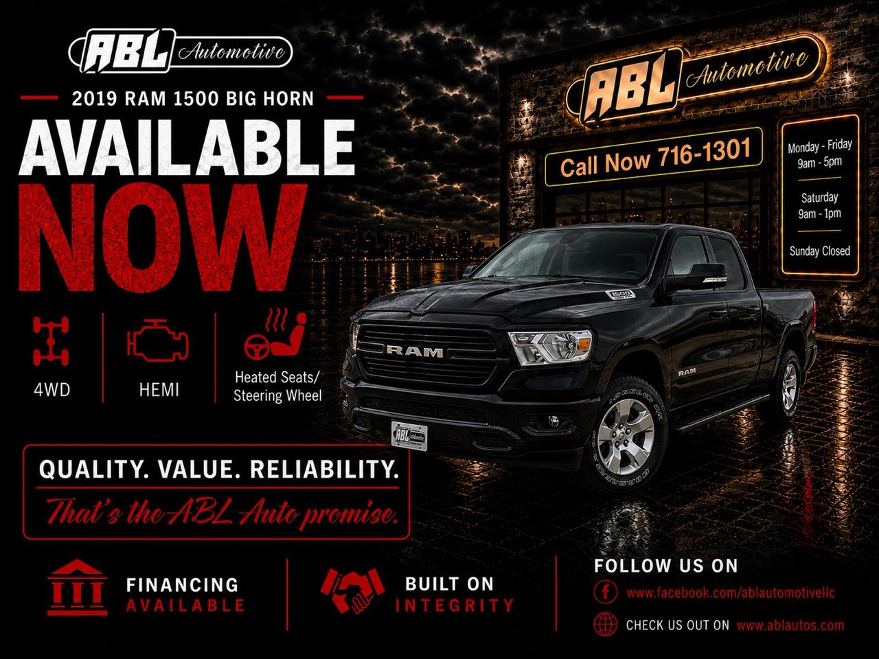 2019 RAM 1500 Big Horn/Lone Star 4x4 Crew Cab 5'7" Box