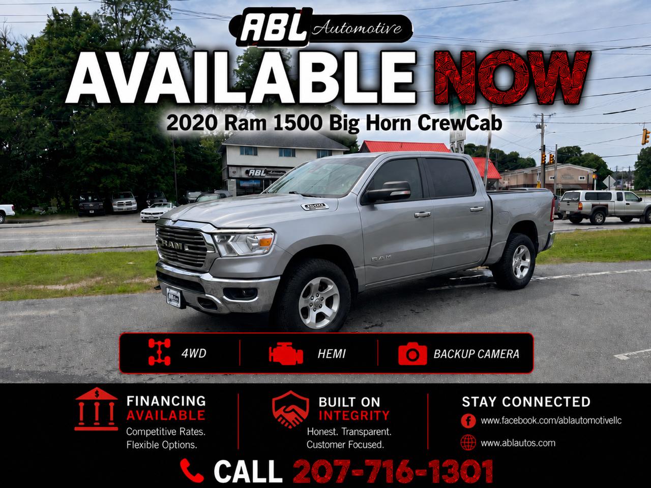 2020 RAM 1500 Big Horn 4x4 Crew Cab 5'7" Box