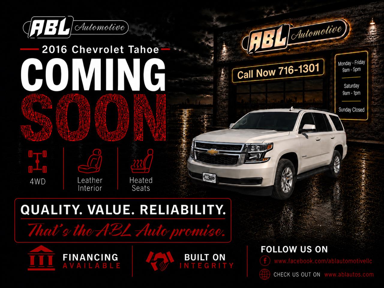 2016 Chevrolet Tahoe 4WD 4dr LT